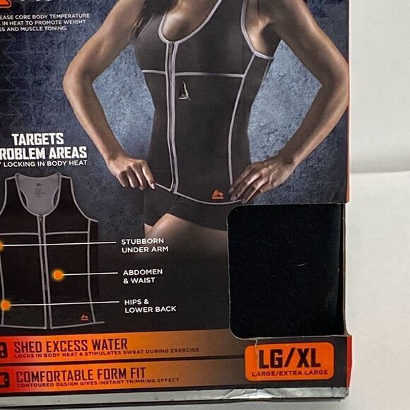 RBX X Heat Women's Black Weight Loss W/ Racerback Workout Vest Size Large/XL NWT - Picture 4 of 12